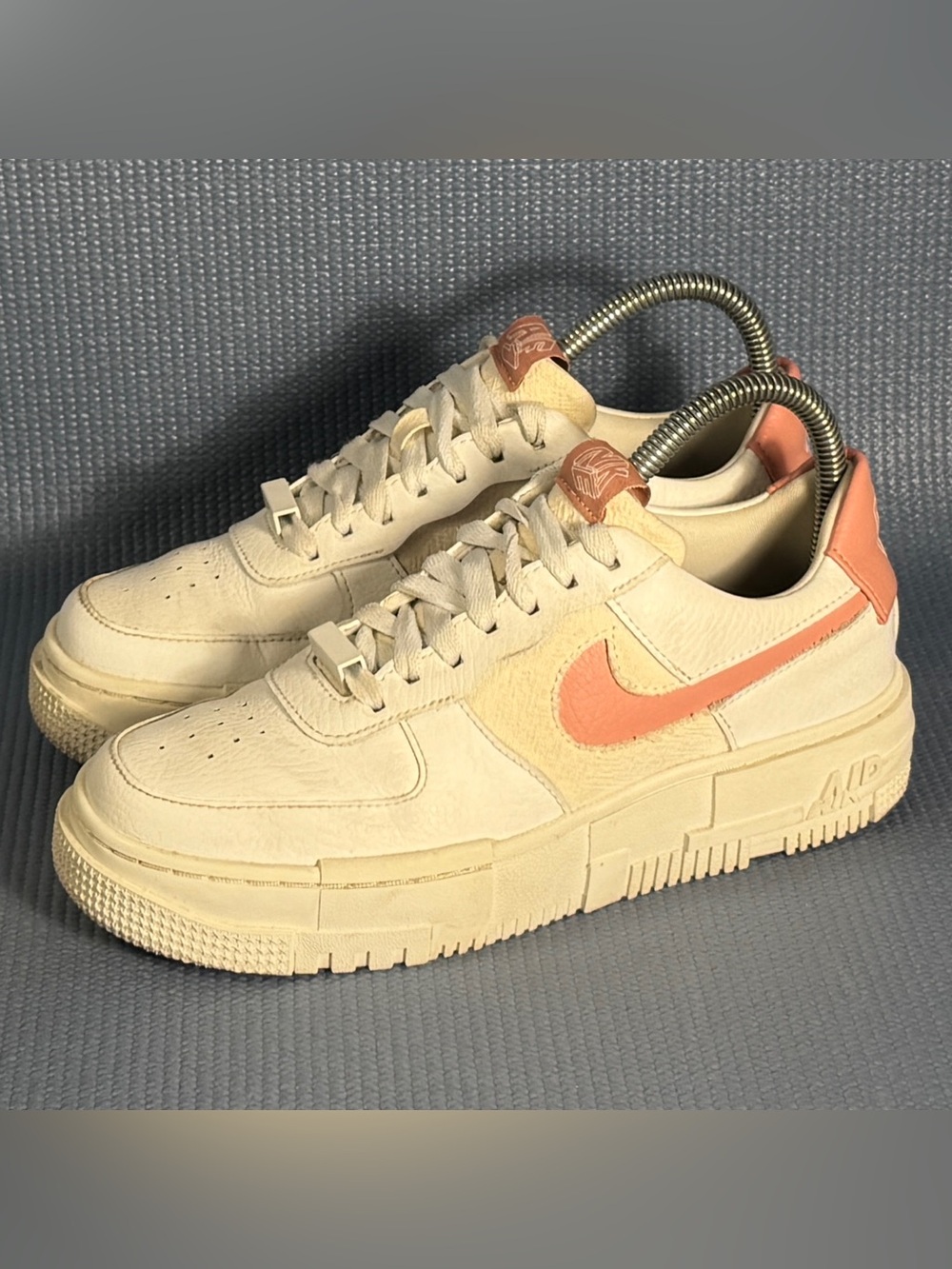 Nike Air Force 1 Low Pixel White Rust Pink Shoes CK6649-103 Women’s Size 6.5